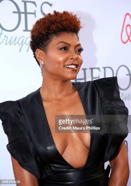 Taraji P. Henson arrives at the 16th Annual Heroes In The Struggle gala reception and awards presentation at 20th Century Fox on September 16, 2017...