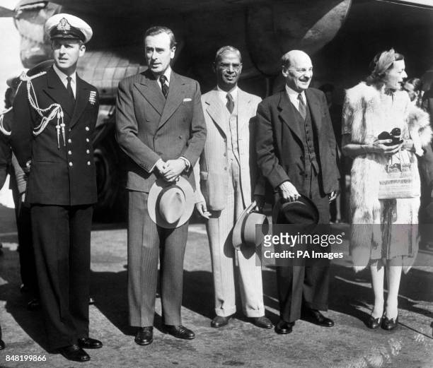 Arriving at Northolt Aerodrome from India is Lord Louis Mountbatten, accompanied by his wife and daughter, Pamela. Lord Louis has completed his...