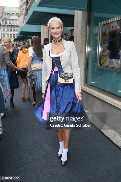Model Darya Strelnikova, - GNTM during the 'Fruehstueck bei Tiffany' at Tiffany Store ahead of the Oktoberfest on September 16, 2017 in Munich,...