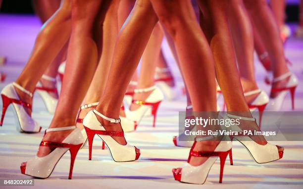 Generic view of contestants shoes during the Miss England Final at Athena, Leicester.