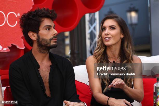 Joey Maalouf and Audrina Patridge attend the Fashion Island's StyleWeekOC Presented By SIMPLY on September 16, 2017 in Newport Beach, California.