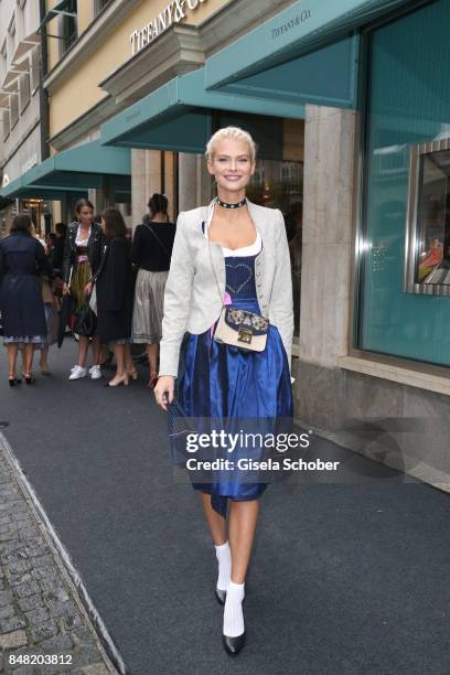 Model Darya Strelnikova, - GNTM during the 'Fruehstueck bei Tiffany' at Tiffany Store ahead of the Oktoberfest on September 16, 2017 in Munich,...