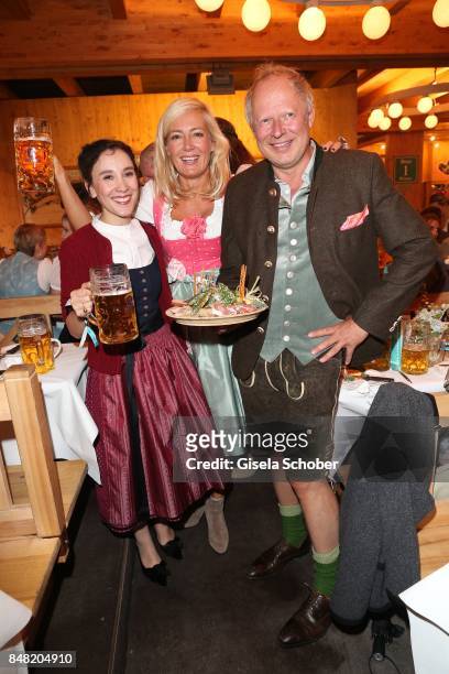 Sibel Kekilli, Judith Milberg and her husband Axel Milberg during the 'Fruehstueck bei Tiffany' at Schuetzenfesthalle at the Oktoberfest on September...