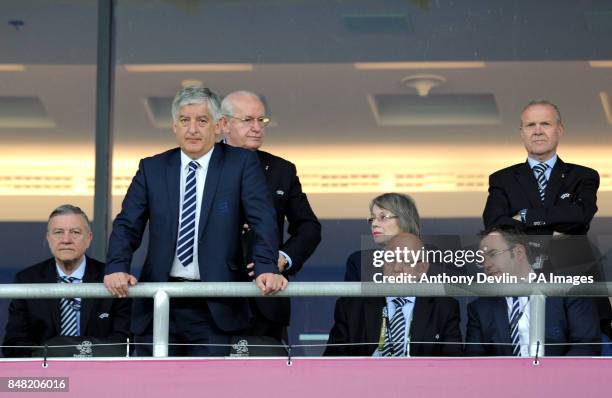 Chairman of the FA David Bernstein in the stands