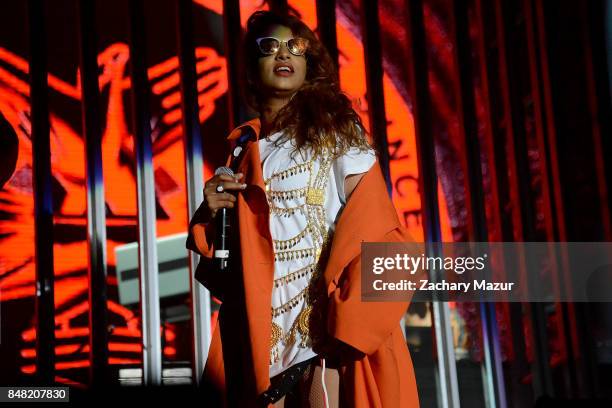 Performs onstage during day 2 at The Meadows Music & Arts Festival at Citi Field on September 16th, 2017 in New York City