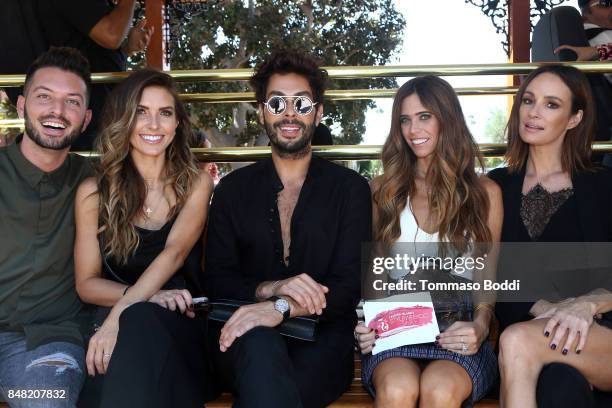 Daniel Musto, Audrina Patridge, Joey Maalouf, Lydia McLaughlin and Catt Sadler attend the Fashion Island's StyleWeekOC Presented By SIMPLY on...