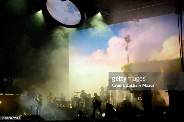 Gorillaz perform onstage during day 2 of The Meadows Music & Arts Festival at Citi Field on September 16th, 2017 in New York City