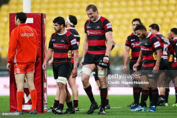 Dominic Bird of Canterbury shows his disappointment after a Wellington try during the round five Mitre 10 Cup match between Wellington and Canterbury...