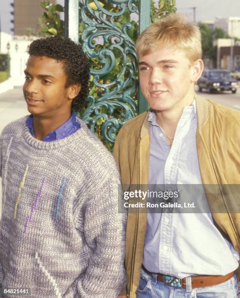 Actors Alfonso Ribeiro and Ricky Schroder attend Pierre Cossette's Viewing Party for Super Bowl XXII - Washington Redskins vs. Denver Broncos on...