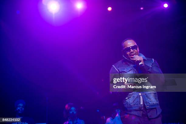 Recording artist Avant performs onstage during the 'A Night of Classic R&B' Saturday Soul Series at Fox Theater on September 16, 2017 in Atlanta,...