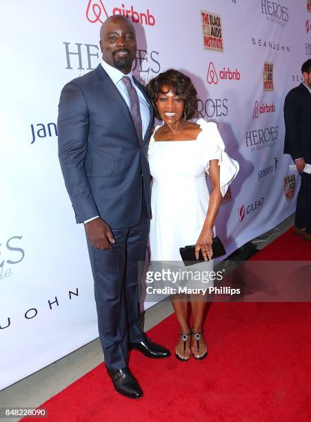 Mike Colter and Alfre Woodard arrive at the 16th Annual Heroes In The Struggle gala reception and awards presentation at 20th Century Fox on...