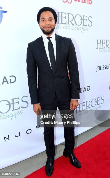 Jussie Smollett arrives at the 16th Annual Heroes In The Struggle gala reception and awards presentation at 20th Century Fox on September 16, 2017 in...
