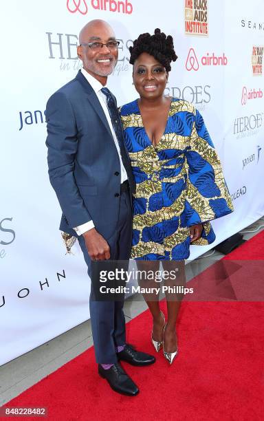 Phil Wilson and Ledisi arrive at the 16th Annual Heroes In The Struggle gala reception and awards presentation at 20th Century Fox on September 16,...