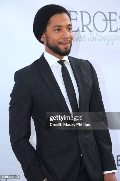 Jussie Smollett arrives at the 16th Annual Heroes In The Struggle gala reception and awards presentation at 20th Century Fox on September 16, 2017 in...