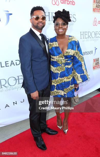Ledisi and guest arrive at the 16th Annual Heroes In The Struggle gala reception and awards presentation at 20th Century Fox on September 16, 2017 in...