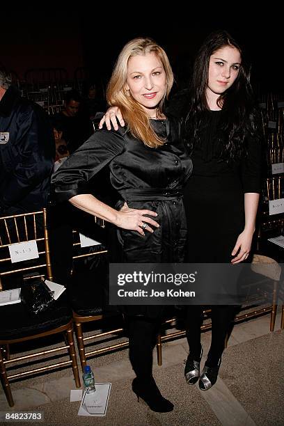 Actress Tatum O'Neal and daughter Emily McEnroe attend Cynthia Rowley Fall 2009 during Mercedes-Benz Fashion Week at The Jane Hotel on February 16,...