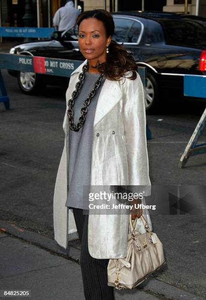 Aisha Tyler seen around Bryant Park during Mercedes-Benz Fashion Week on February 16, 2009 in New York City.