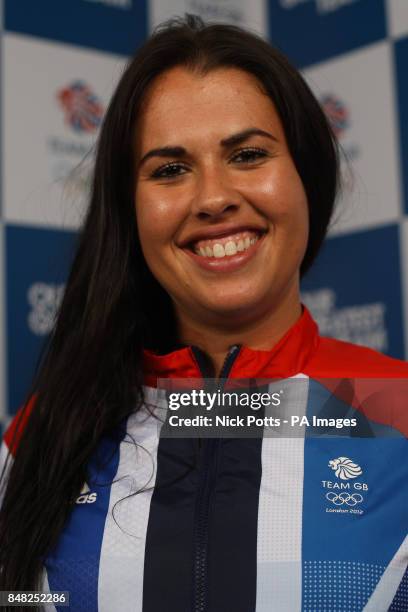 Great Britain's Shooter Charlotte Kerwood during the London 2012 kitting out session at Loughborough University, Loughborough.