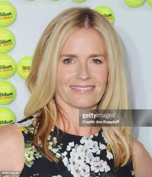 Actress Elisabeth Shue arrives at the Premiere Of Fox Searchlight Pictures' "Battle Of The Sexes" at Regency Village Theatre on September 16, 2017 in...