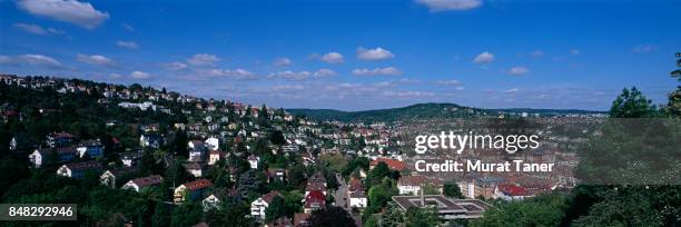 skyline view of stuttgart - stuttgart skyline stock pictures, royalty-free photos & images