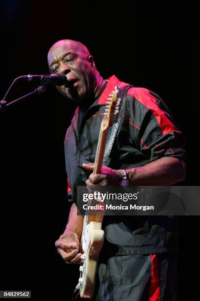 Buddy Guy performs at the Fox Theater on February 16, 2009 in Detroit, Michigan.