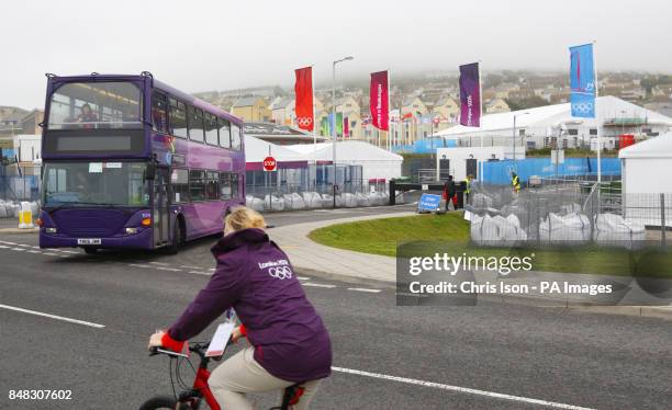 General view of the Athlete's Village at the Weymouth and Portland Sailing Academy, Weymouth.