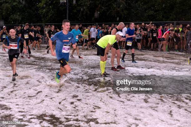 Due to severe weather conditions Copenhagen Half Marathon was cancelled after elite runners arrived to the finishing line on September 17, 2017 in...