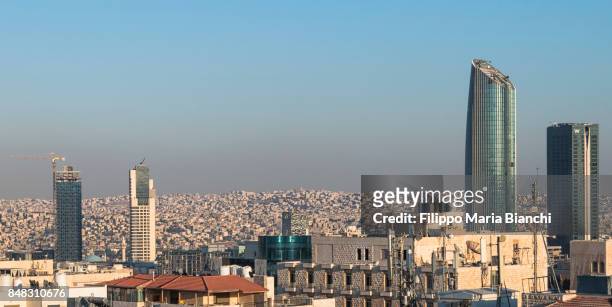 old and new in amman - amman stock pictures, royalty-free photos & images
