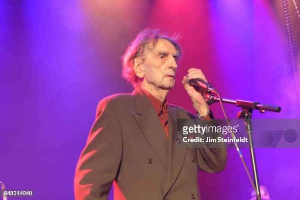 Harry Dean Stanton performs at the Regent Theater in Los Angeles, California on March 15, 2015.
