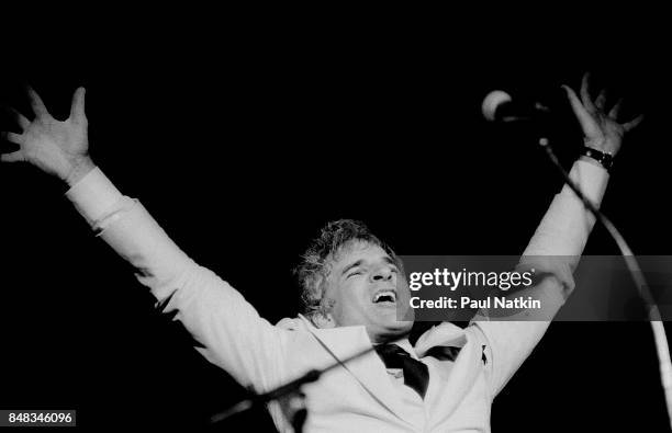 Comedian Steve Martin performs onstage at the Alpine Valley Music Theater in East Troy, Wisconsin, July 22, 1978.