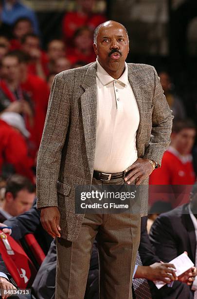Head coach Al Skinner of the Boston College Eagles watches the game against the Maryland Terrapins at the Comcast Center on January 27, 2009 in...