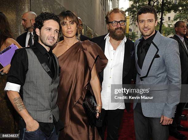 Trace Ayala and Justin Timberlake arrive at Conde Nast Media Group's Fifth Annual Fashion Rocks at Radio City Music Hall on September 5, 2008 in New...