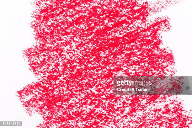 red crayon draw - buntstifte stock-fotos und bilder