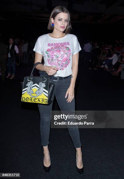 Actress Adriana Torrebejano is seen at the Maya Hanse show during Mercedes-Benz Fashion Week Madrid Spring/Summer 2018 at Ifema on September 15, 2017...