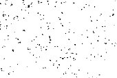 Black grainy textured and isolated on white background glitter and sprinkles. Distress overlay of sugar and salt. Grunge design elements. Vector.