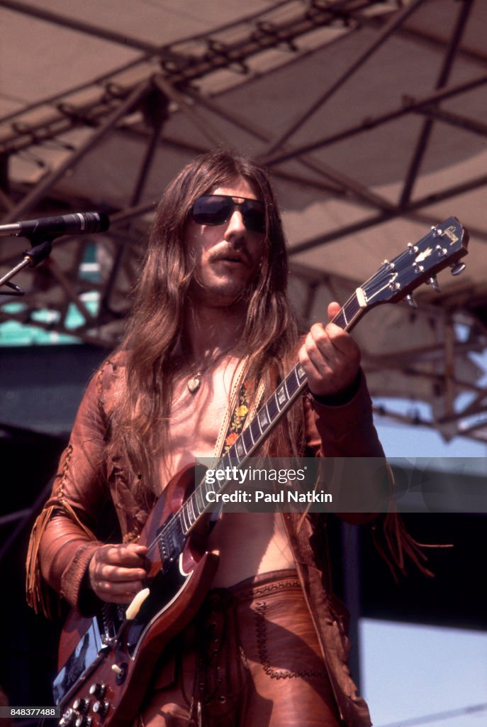Guitarist Frank Marino Of Mahogany Rush Peforms At Comiskey Park In guitarist-frank-marino-of-mahogany-rush-peforms-at-comiskey-park-in