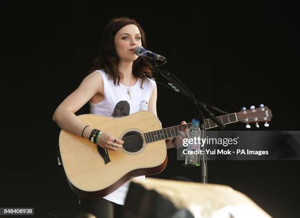 Amy Macdonald performing at BT London Live - part of a series of outdoor concerts to celebrate the Olympic and Paralympic Games, at Hyde Park in...