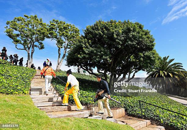 Ryo Ishikawa of Japan walks off the course after the practice of the Northern Trust Open at the Riviera Country Club February 17, 2009 in Pacific...