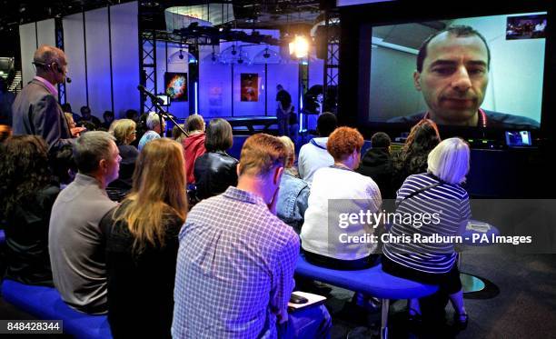 The National Space Centre in Leicester host a live link with British Professor John Bridges from the University of Leicester's Space Research Centre,...