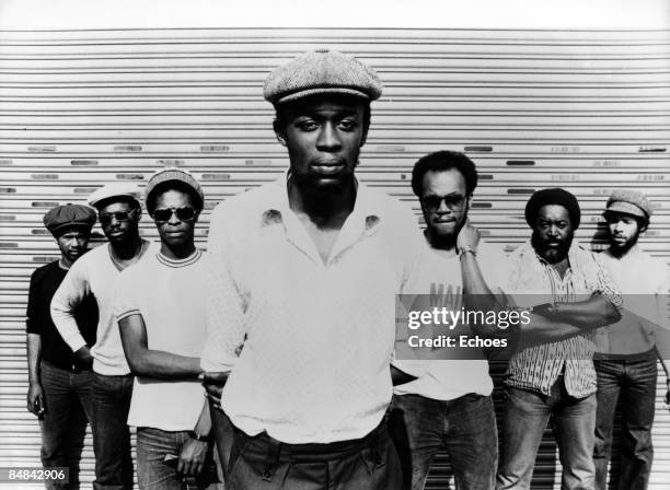 Photo of STEEL PULSE; Posed group portrait of Steel Pulse