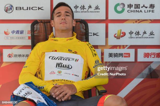 Liam Bertazzo from Wilier Triestina-Selle Italia team wins the 2017 Tour of China 1. On Sunday, 17 September 2017, in Anshun, Guizhou Province, China.