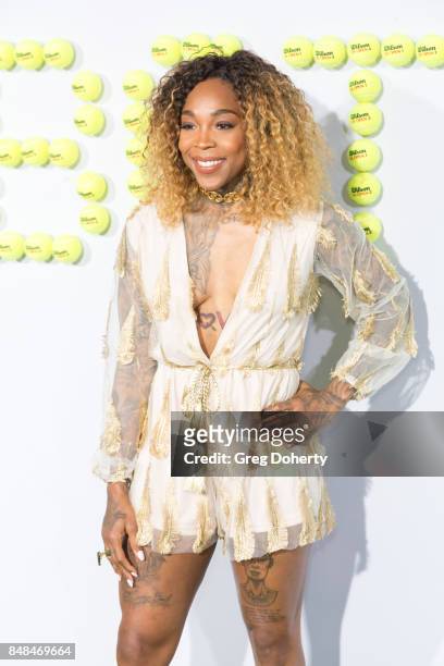 Basketball Player Cappie Pondexter arrives for the Premiere Of Fox Searchlight Pictures' "Battle Of The Sexes" at Regency Village Theatre on...