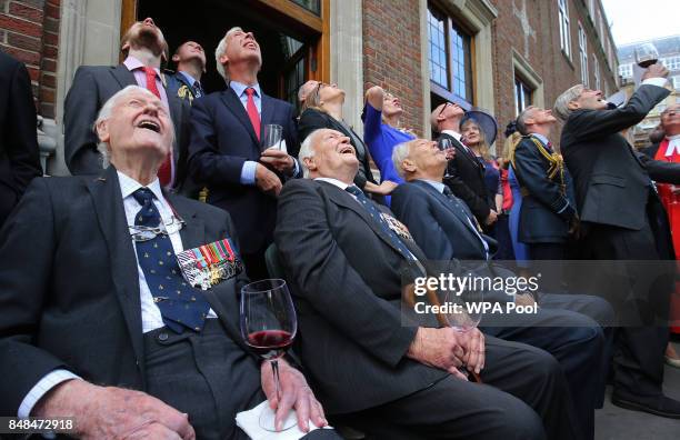 Battle of Britain veterans Wing Commander Tom Neil, Squadron Leader Geoffrey Wellum, Wing Commander Tim Elkington and Wing Commander Paul Farnes...