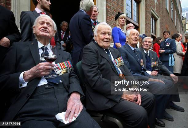 Battle of Britain veterans Wing Commander Tom Neil, Squadron Leader Geoffrey Wellum, Wing Commander Tim Elkington and Wing Commander Paul Farnes...