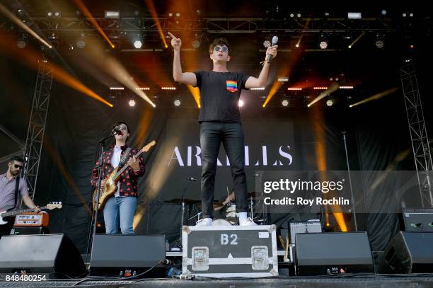 Max Kerman of Arkells performs onstage during the Meadows Music and Arts Festival - Day 3 at Citi Field on September 17, 2017 in New York City.