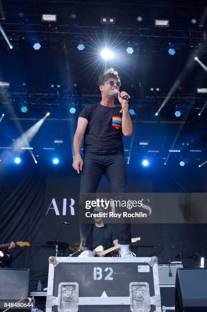 Max Kerman of Arkells performs onstage during the Meadows Music and Arts Festival - Day 3 at Citi Field on September 17, 2017 in New York City.
