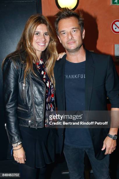 David Hallyday and wife Alexandra attend Sylvie Vartan performs at L'Olympia on September 15, 2017 in Paris, France.