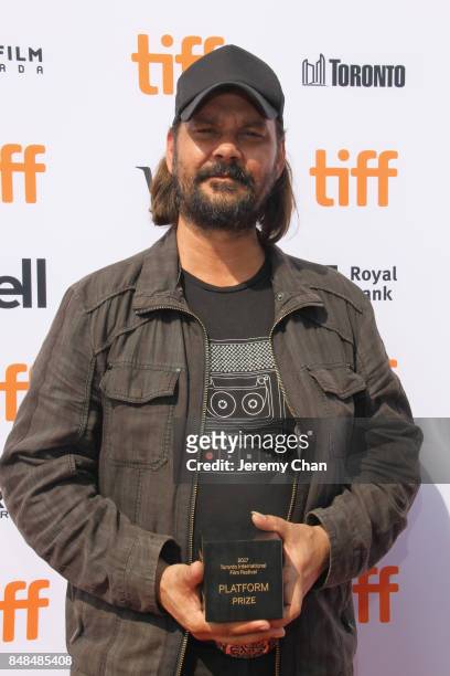 Director Warwick Thornton poses after being awarded the 2017 Toronto Platform Prize for 'Sweet Country' at the 2017 TIFF Awards Ceremony at TIFF Bell...