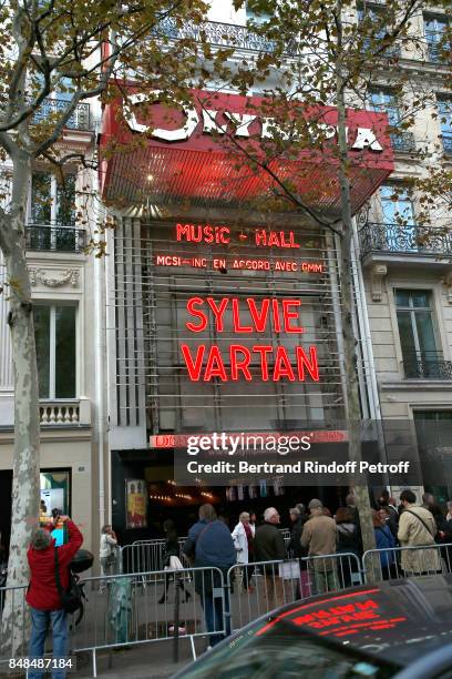 Illustration view during Sylvie Vartan Performs at L'Olympia on September 16, 2017 in Paris, France.