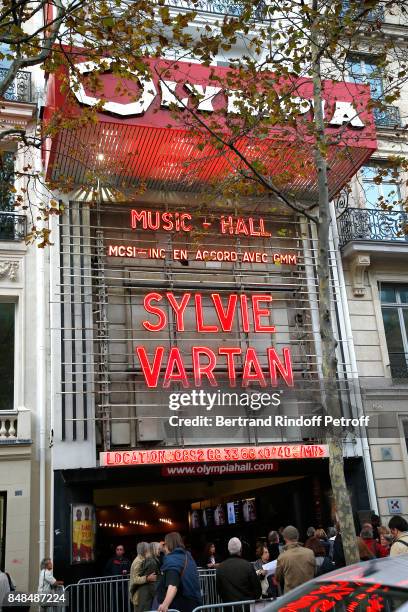 Illustration view during Sylvie Vartan Performs at L'Olympia on September 16, 2017 in Paris, France.